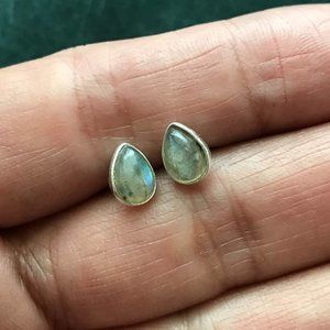 Genuine Gemstone Studs S925 / Labradorite Studs - NEW, NEVER WORN